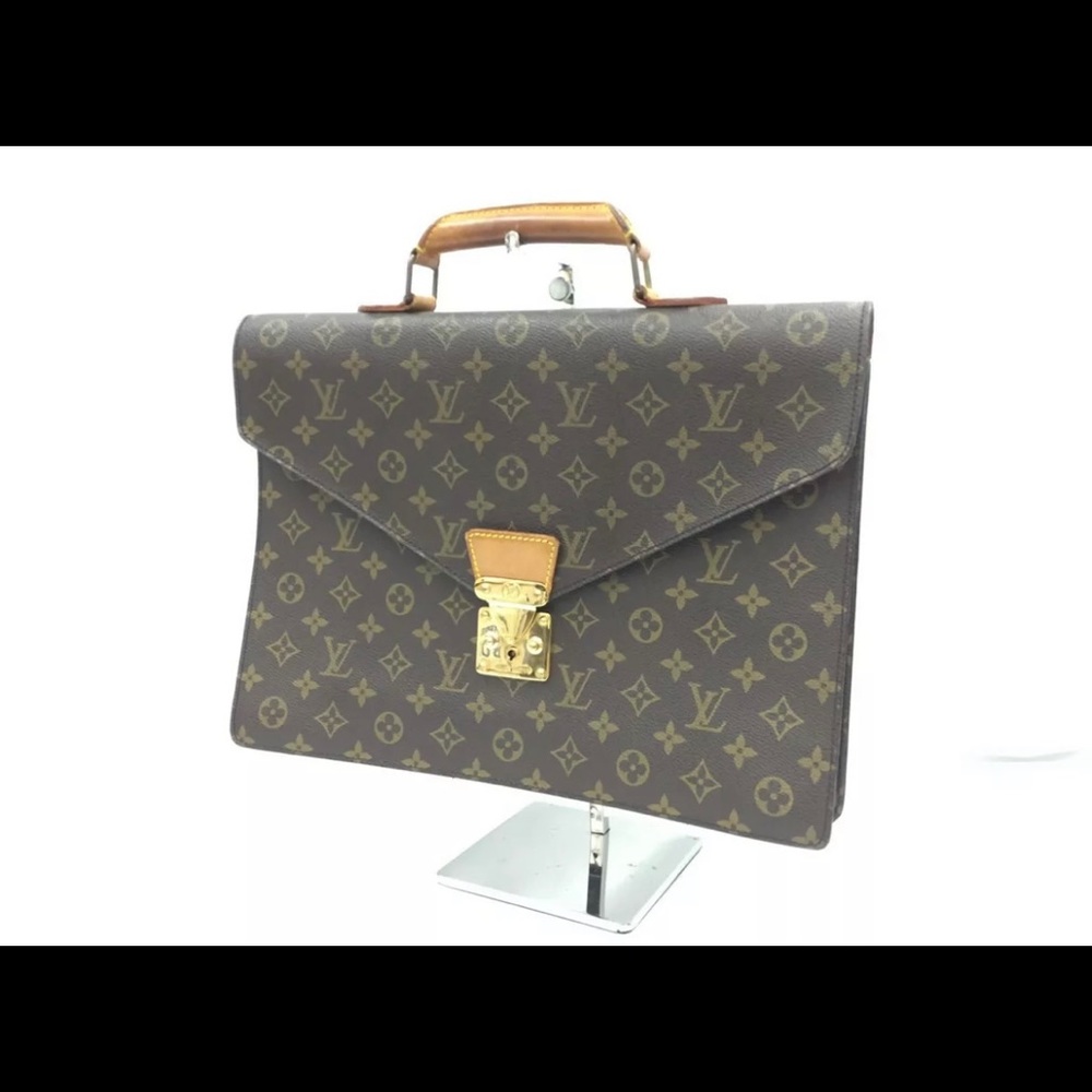 LOUIS VUITTON Serviette Conseiller Hand Bag Briefcase Monogram